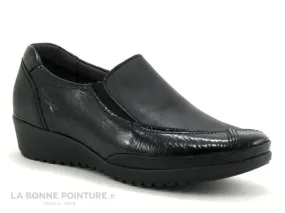 Achat chaussures 3 Points de Suspension Femme Mocassin, vente 3 Points de Suspension 0161 - Mocassin noir Femme - Semelle compen