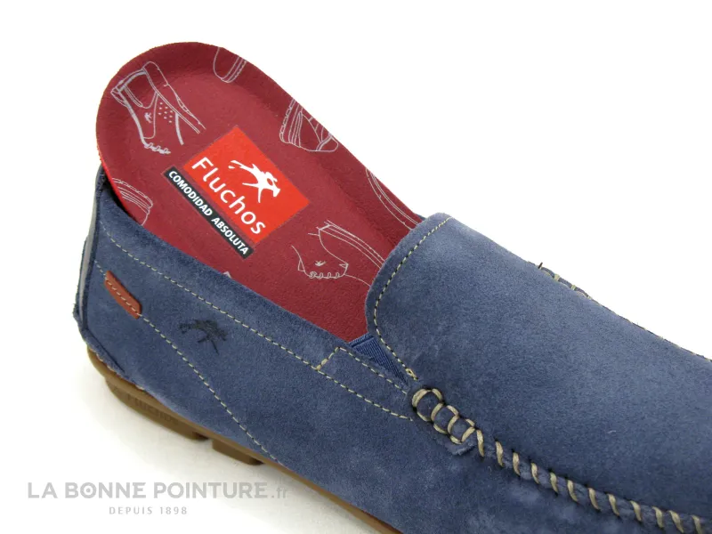 Achat chaussures Fluchos Homme Mocassin, vente Fluchos DORIAN F1091 Luxe Jeans - Mocassin souple Homme bleu