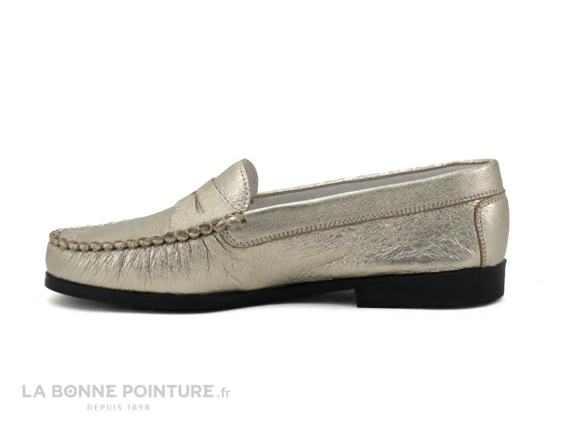 Achat chaussures Geo Reino Femme Mocassin, vente Geo Reino MOZARD Apolo silk - Mocassin or Femme - Semelle souple