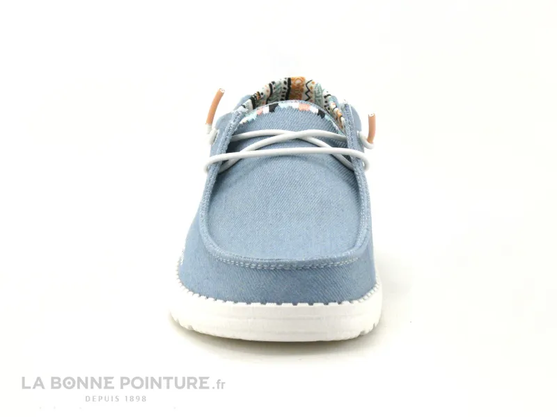 Achat chaussures Hey Dude Femme Chaussure en Toile, vente Hey Dude WENDY BOHO 40054-4MH Light denim - Chaussure toile bleue Femm