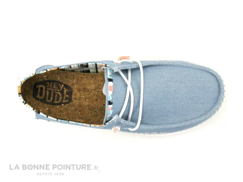 Achat chaussures Hey Dude Femme Chaussure en Toile, vente Hey Dude WENDY BOHO 40054-4MH Light denim - Chaussure toile bleue Femm