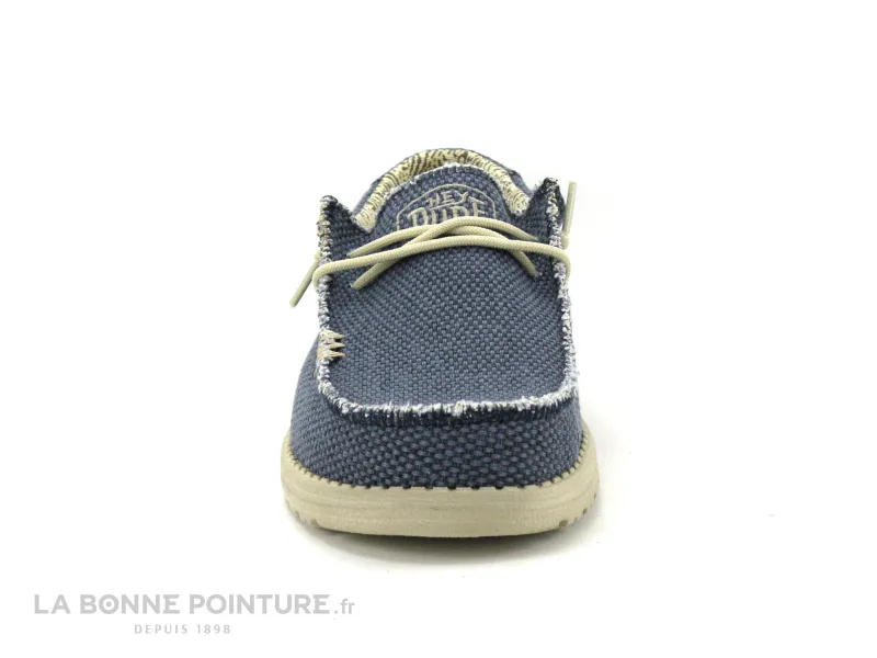 Achat chaussures Hey Dude Homme Chaussure en Toile, vente Hey Dude WALLY BRAIDED - 40003-4NM Blue night - Chaussure Homme toile 