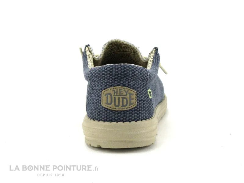 Achat chaussures Hey Dude Homme Chaussure en Toile, vente Hey Dude WALLY BRAIDED - 40003-4NM Blue night - Chaussure Homme toile 