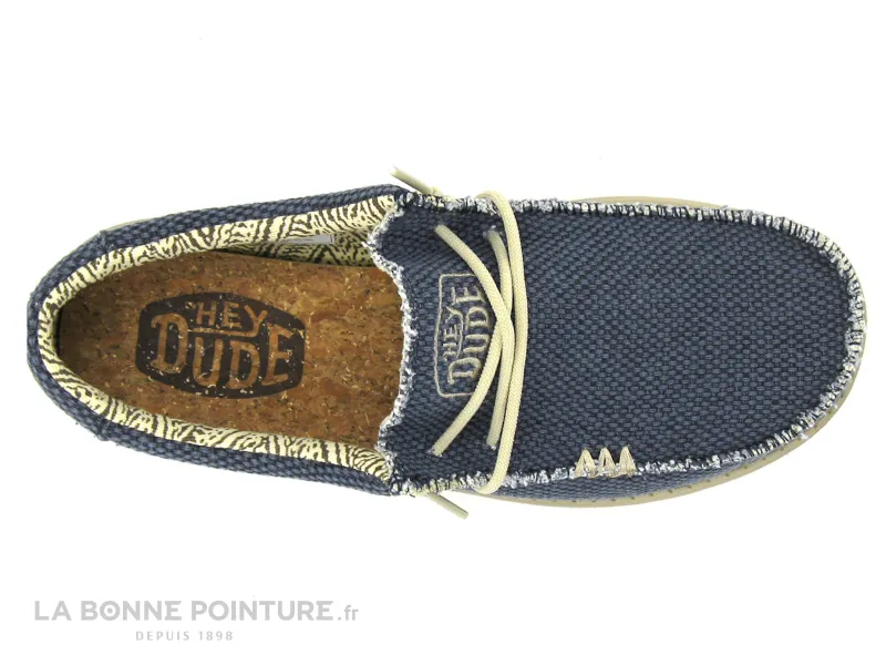 Achat chaussures Hey Dude Homme Chaussure en Toile, vente Hey Dude WALLY BRAIDED - 40003-4NM Blue night - Chaussure Homme toile 