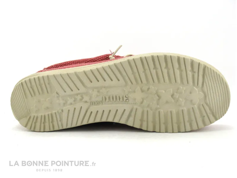 Achat chaussures Hey Dude Homme Chaussure en Toile, vente Hey Dude WALLY BRAIDED Pompeian red - Chaussure Homme toile rouge