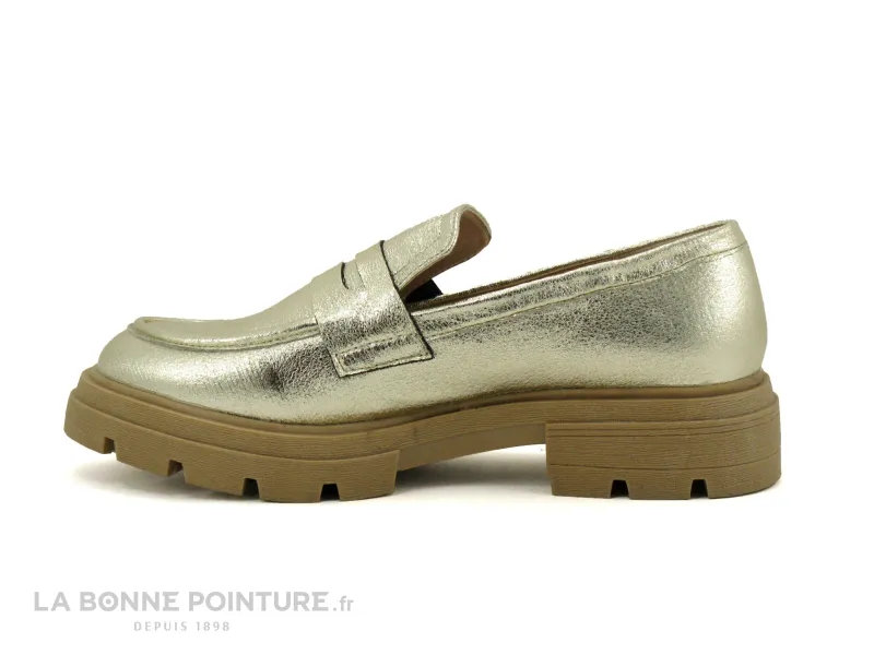 Achat chaussures Les ptites bombes LPB Femme Mocassin, vente LPB Les Petites Bombes - GASTONIA Or metal C02D013 - Mocassin Femme