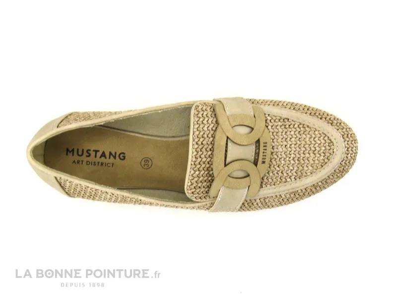 Achat chaussures Mustang Shoes Femme Mocassin, vente Mustang 1489-402-4 Beige - Mocassin Femme