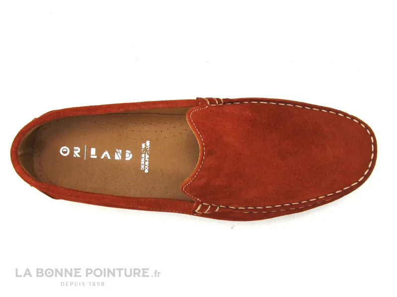 Achat chaussures Orland Homme Mocassin, vente Orland 2022 SW Muskat 166 - Mocassin Homme orange brique