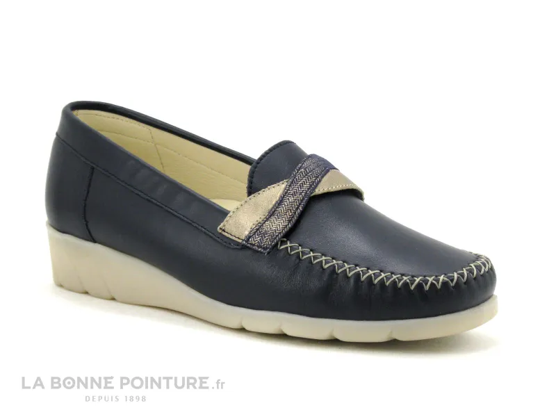 Achat chaussures Pedi Girl Femme Mocassin, vente Pedi Girl LOFEN R Pie 3689 marine - Mocassin confort Femme bleu marine