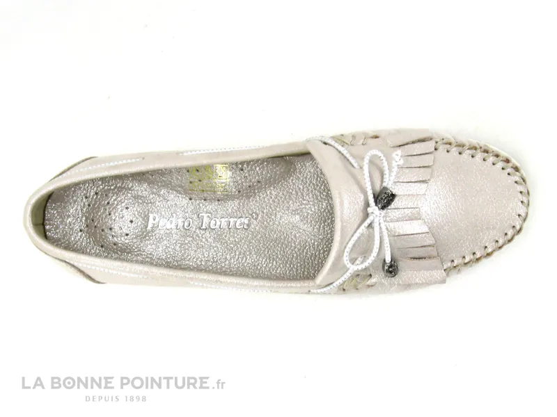 Achat chaussures Pedro Torres Femme Mocassin, vente Pedro Torres 107E Shine Beige - Mocassin Femme beige brillant