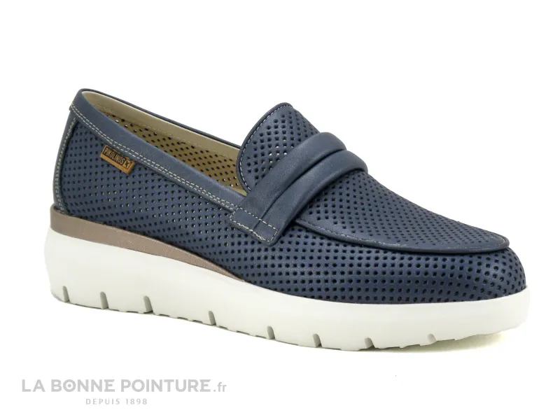 Achat chaussures Pikolinos Femme Mocassin, vente Pikolinos RUEDA W2A-3862CP 300 Blue - Mocassin Femme bleu marine