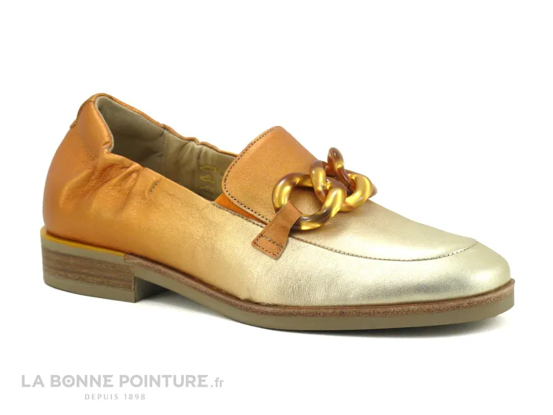 Achat chaussures Softwaves Femme Mocassin, vente Softwaves GABY 8-35-31-011 - Platino Pumpkin - Mocassin orange platine