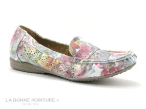 Achat chaussures Sun Shadow Femme Mocassin, vente Sun Shadow 242050 White flower - Mocassin fleuri Femme