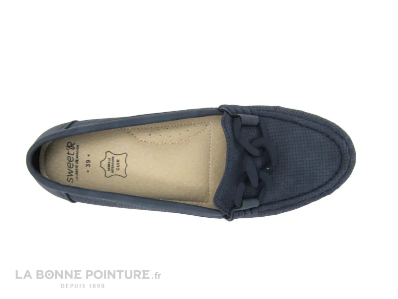 Achat chaussures Sweet R Femme Mocassin, vente Sweet R MUXE marine - Mocassin Femme bleu marine - 3 maillons