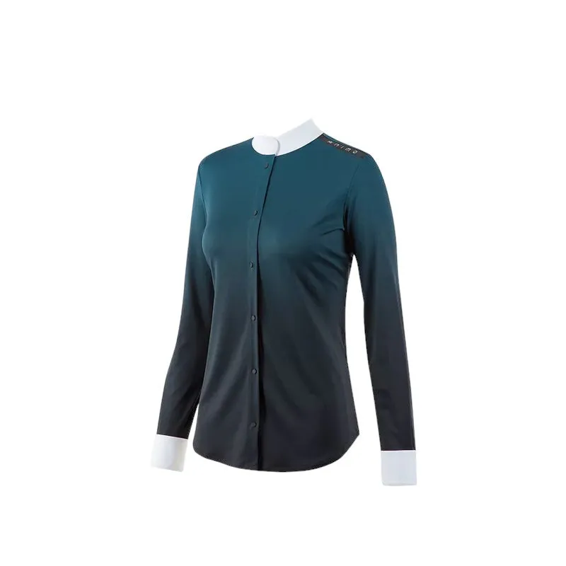 Animo Italia - Chemise d'équitation femme Pascal bleu profond