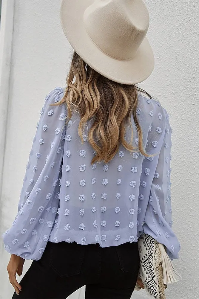 Blouse Dentelle Bleu Ciel