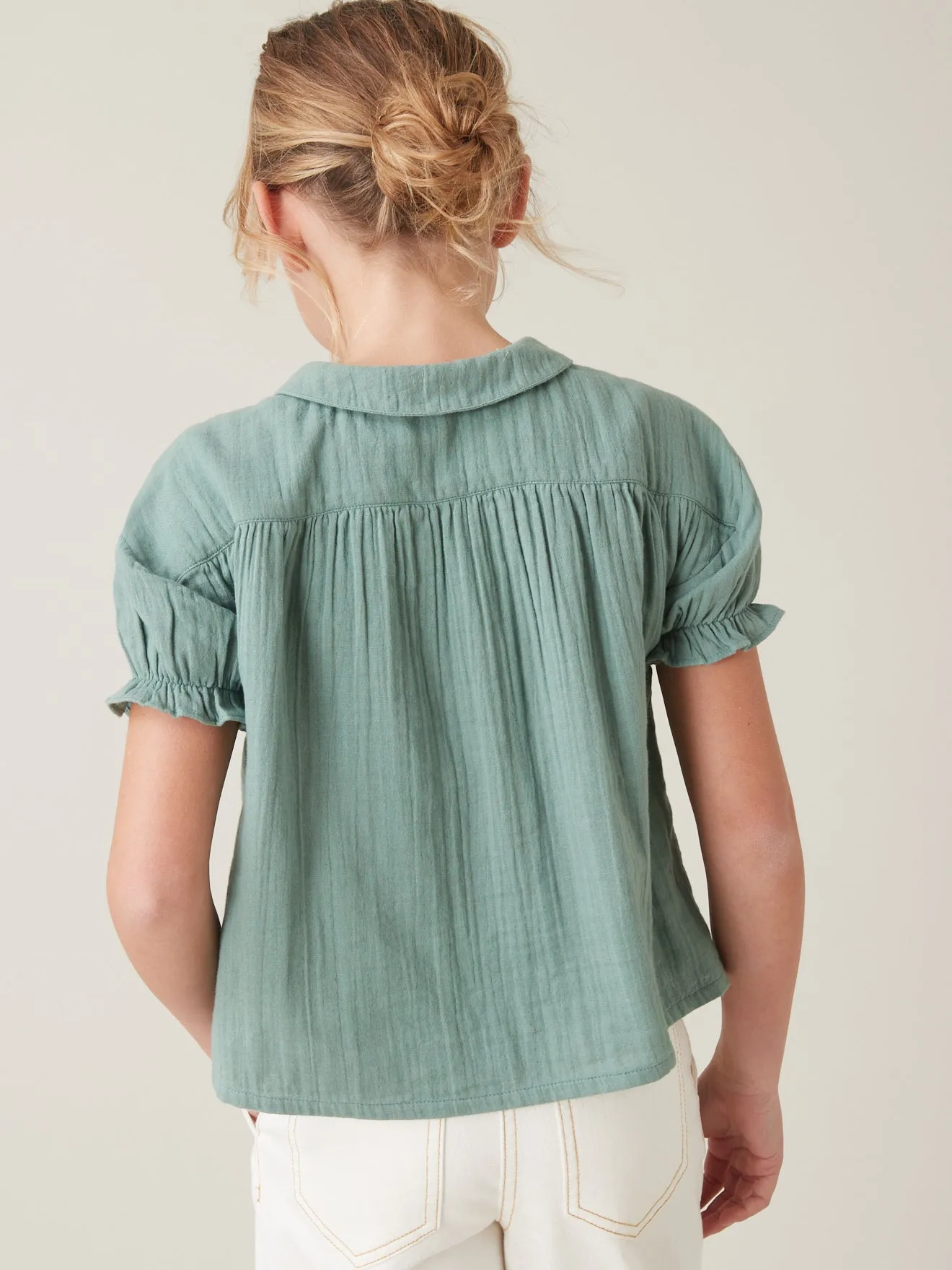 Blouse Fille en gaze de coton