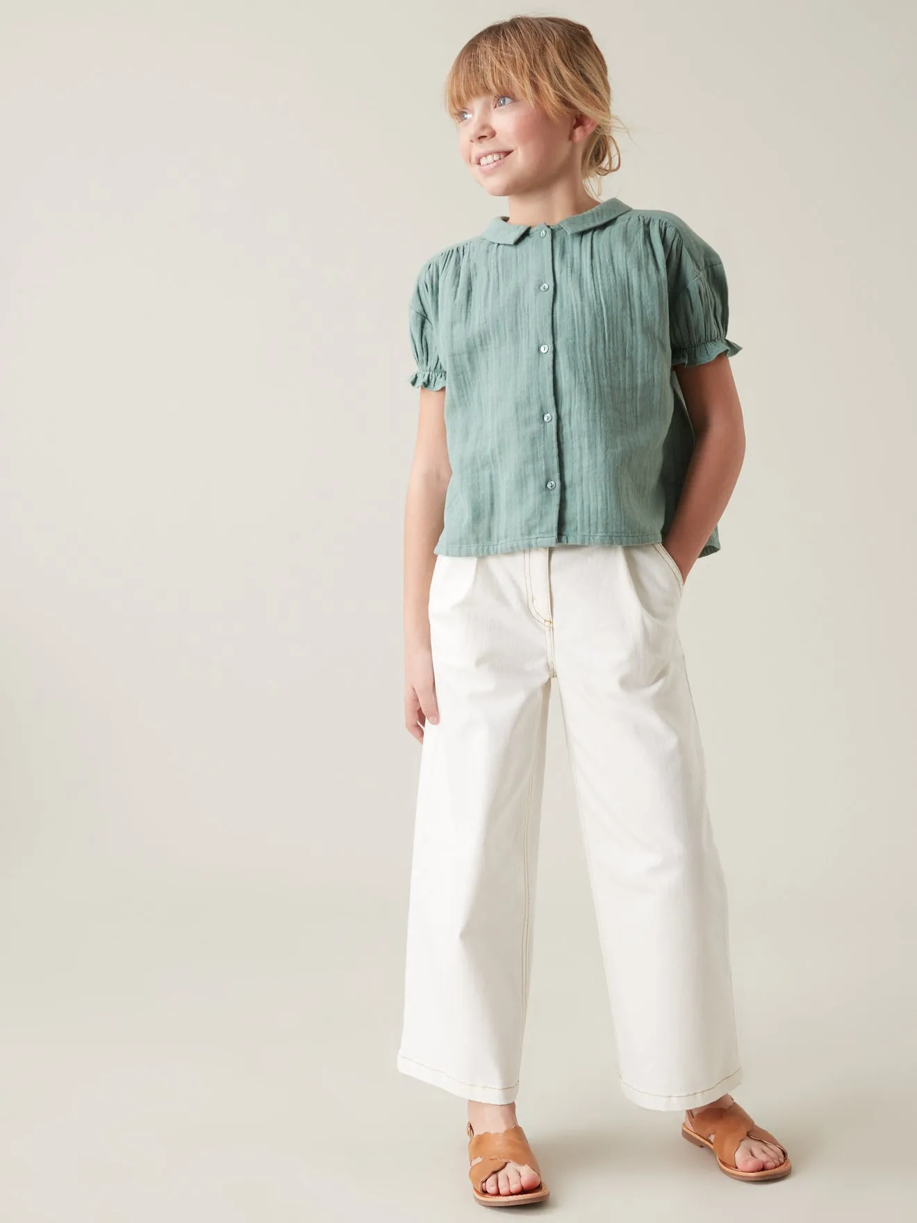 Blouse Fille en gaze de coton