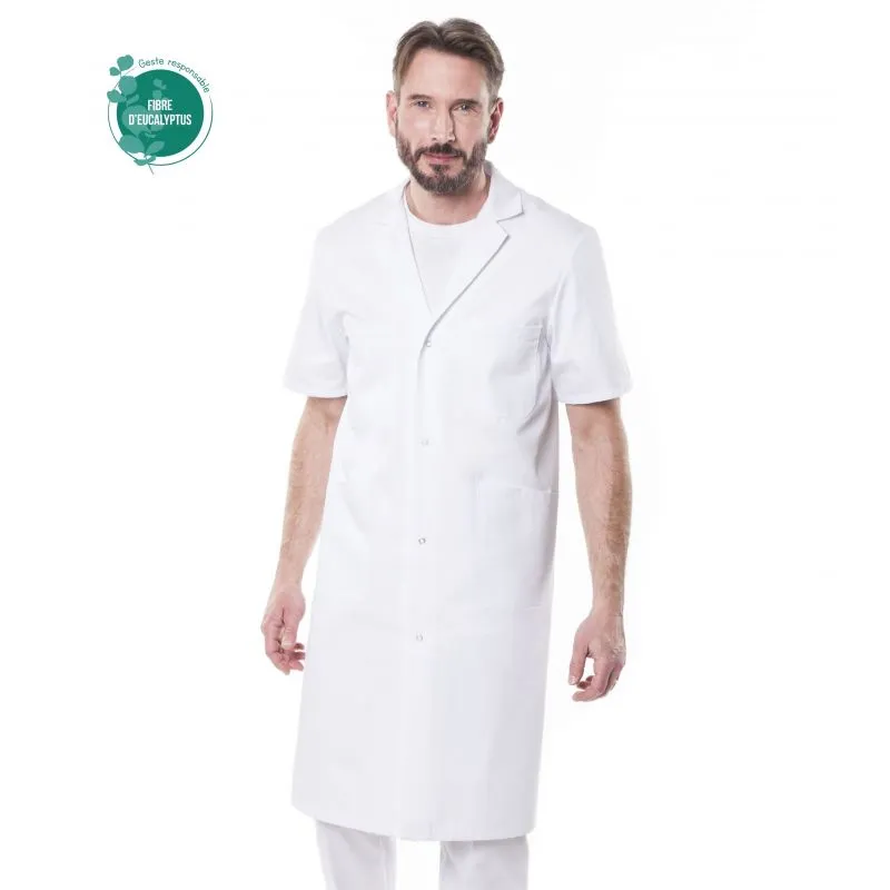 Blouse médicale en tencel | blouse médicale en tencel pas cher Taille Homme 0 (36/38) COL_031601 Blanc (W018E)