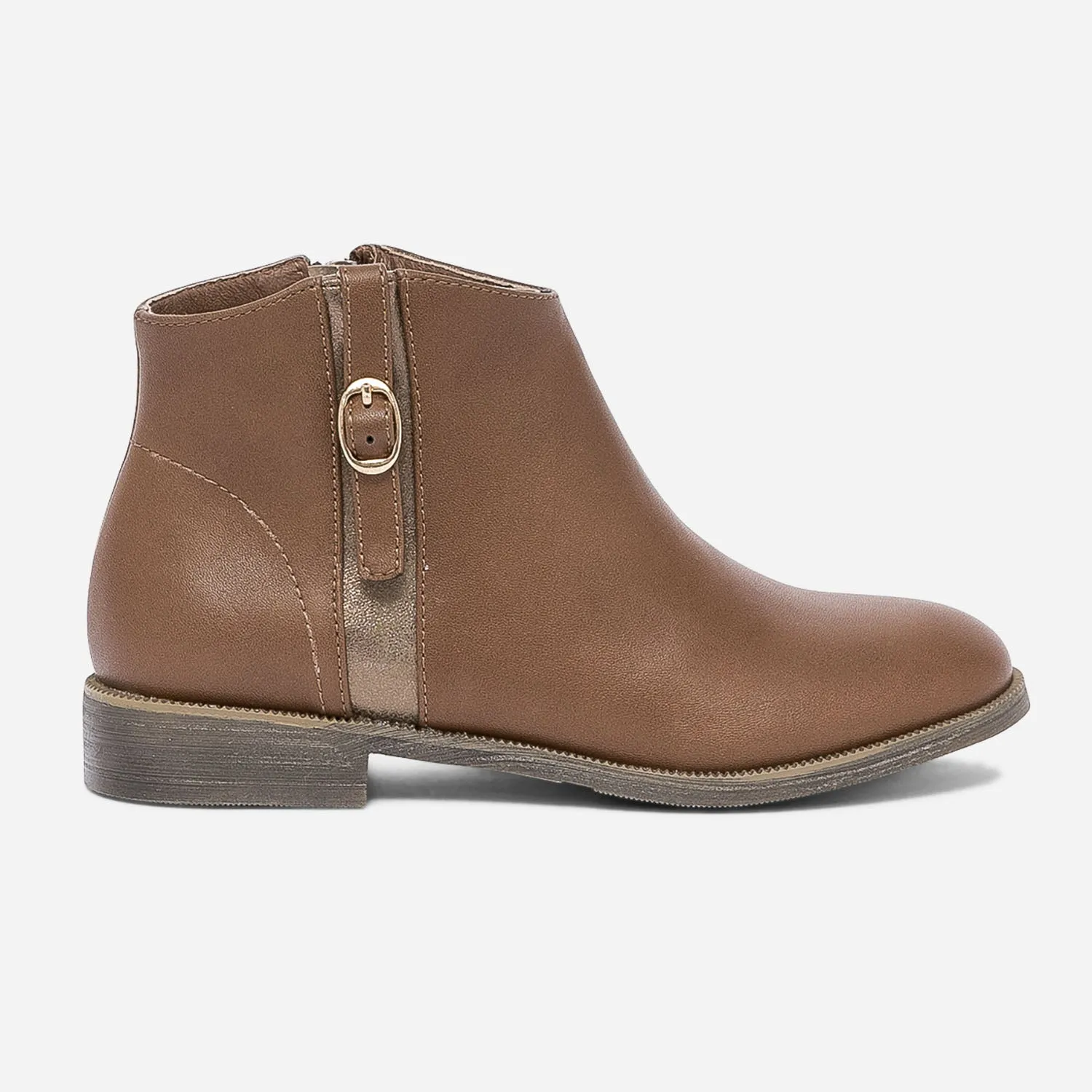 Boots camel avec boucle côté - Boots Enfant | ERAM