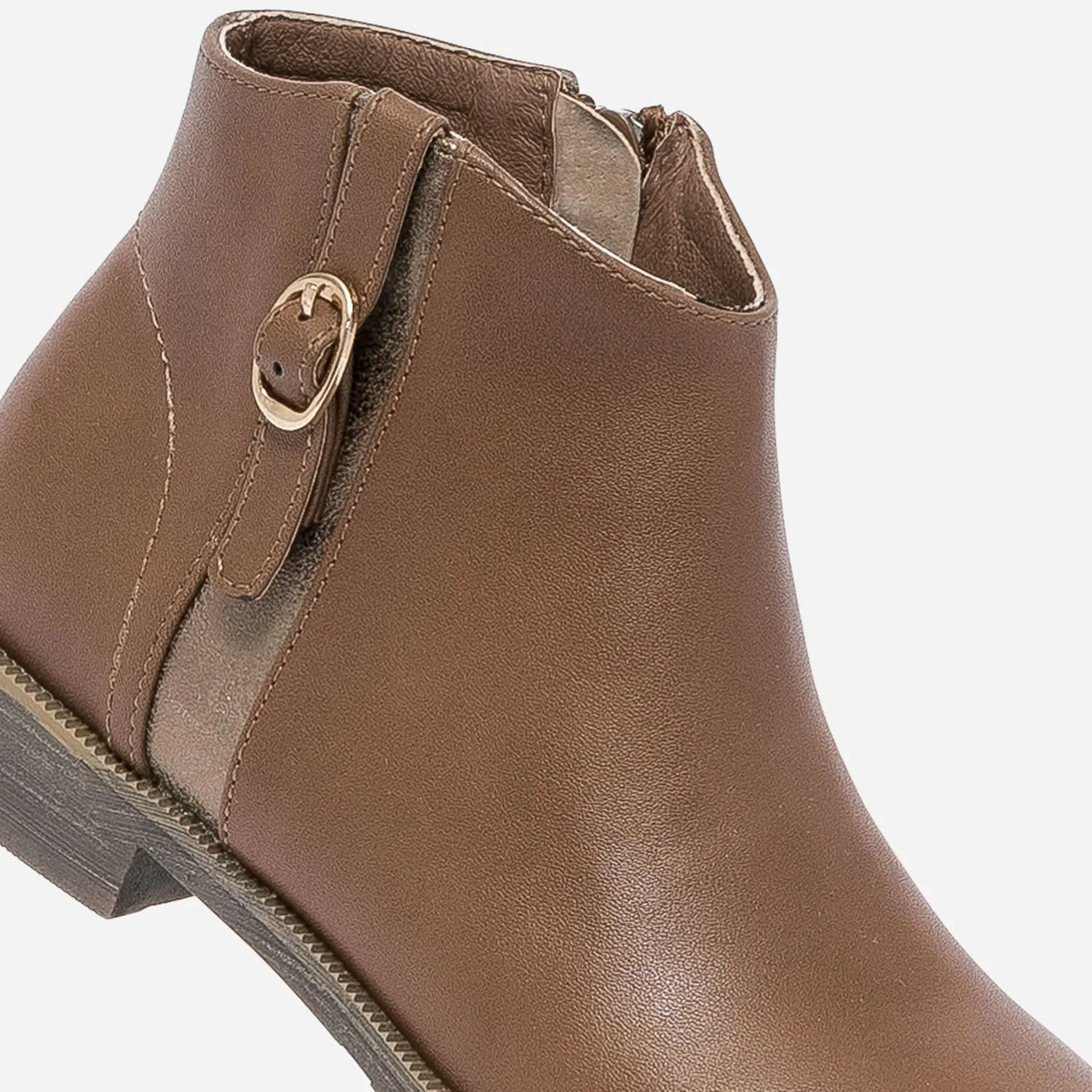 Boots camel avec boucle côté - Boots Enfant | ERAM