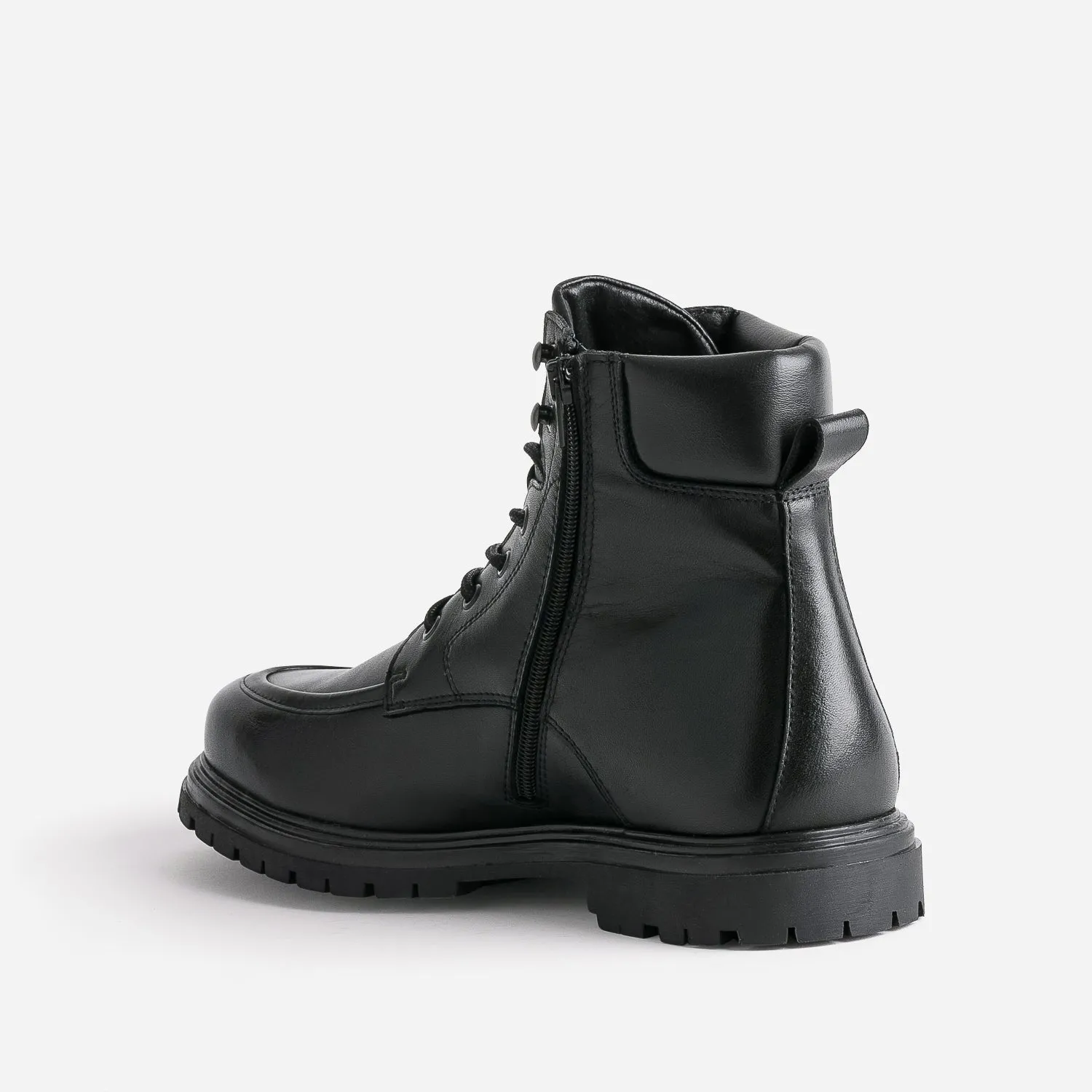 Boots à lacet noir en cuir - Boots Homme | ERAM