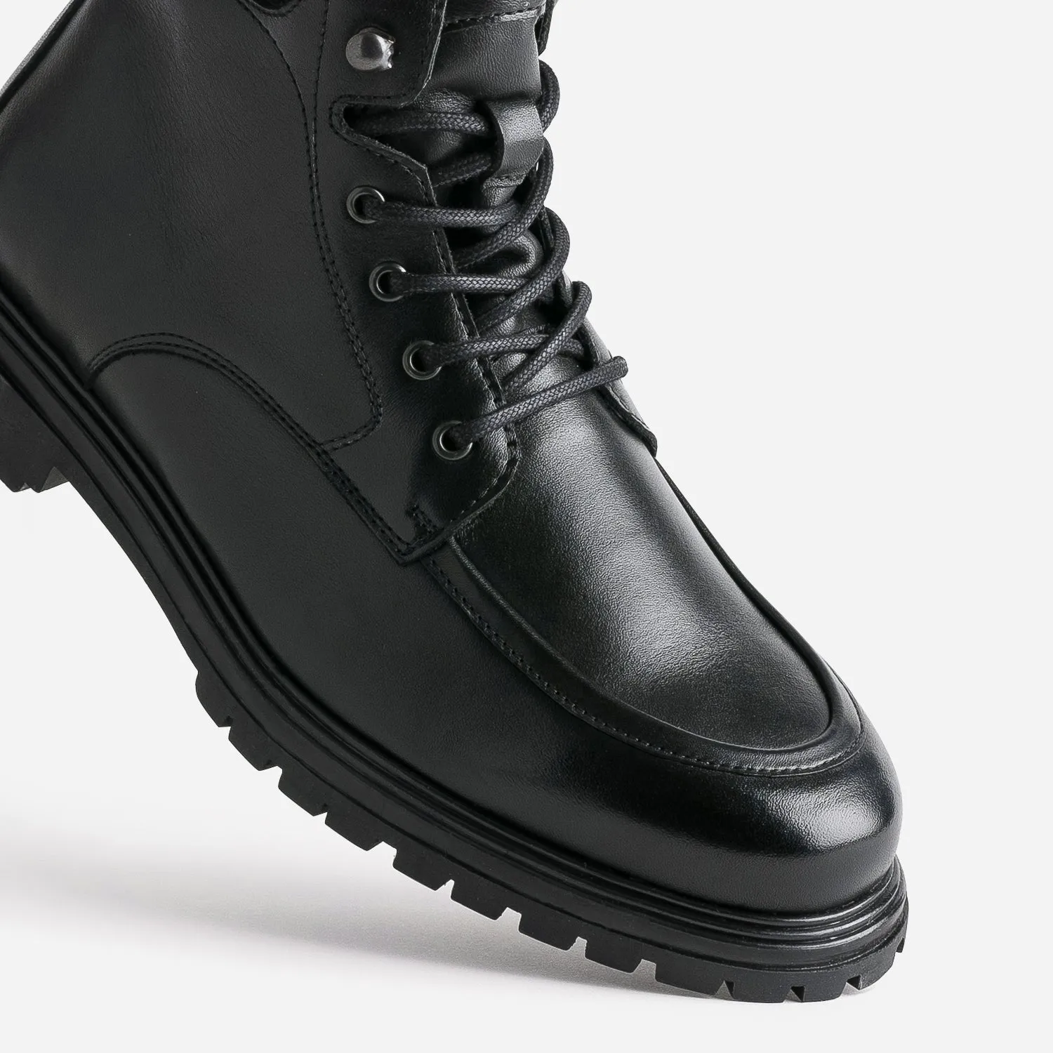 Boots à lacet noir en cuir - Boots Homme | ERAM