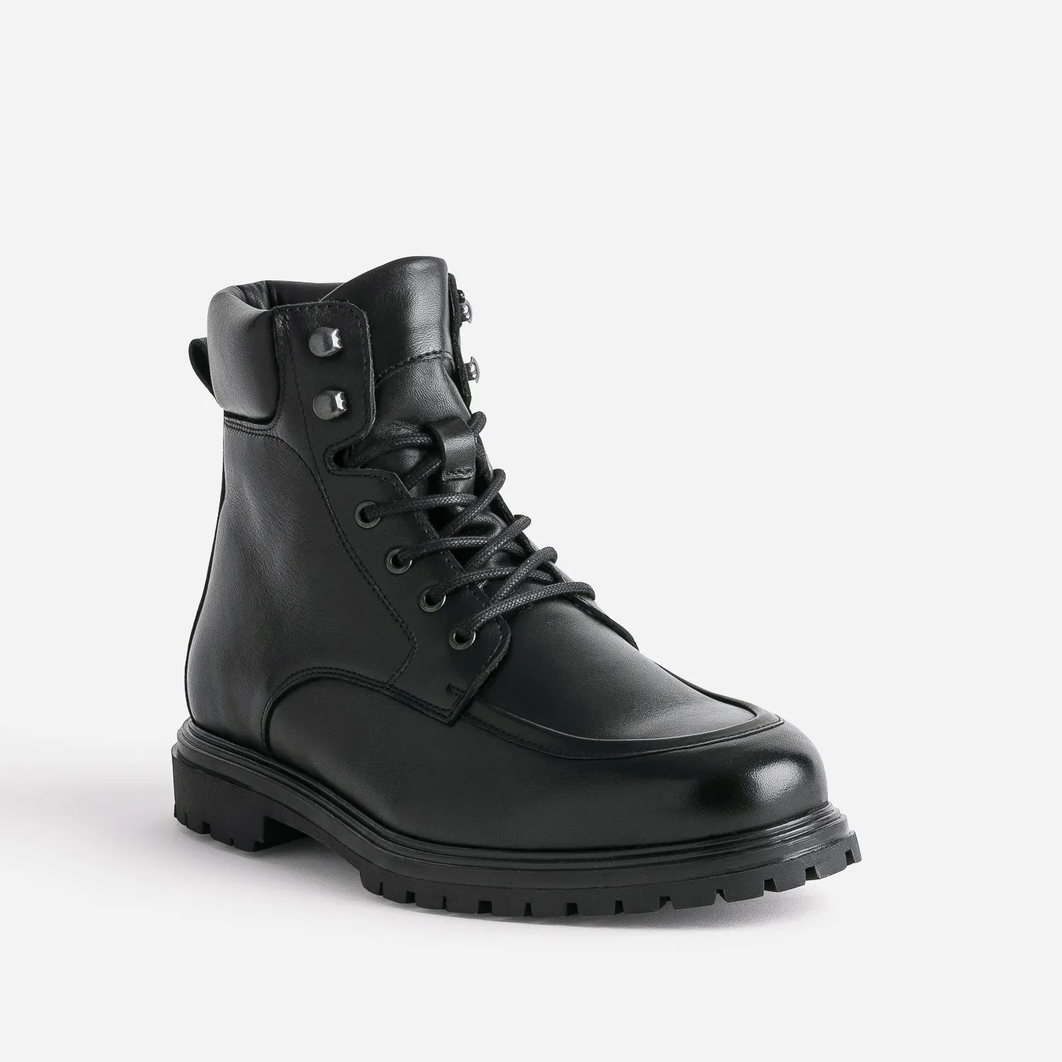 Boots à lacet noir en cuir - Boots Homme | ERAM