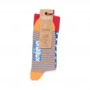 Chaussettes Multicolores À Talons Orangés - UNABUX