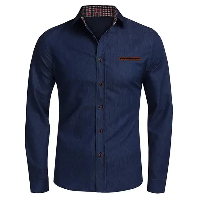 Chemise bleue armée