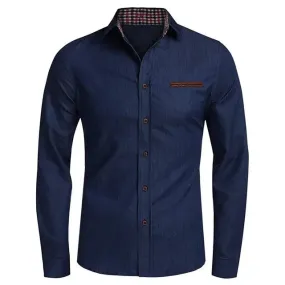 Chemise bleue armée