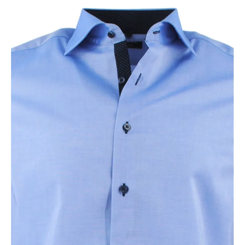 chemise extra large ETERNA bleu avec patch marine 8100et