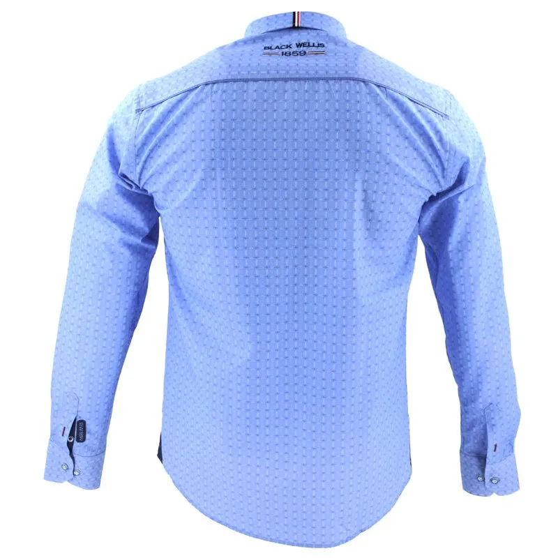 Chemise homme sport chic bleu BLACK WELLIS