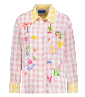 Chemise Ibisco Rose et Blanc Susanna Blu - Jane de Boy