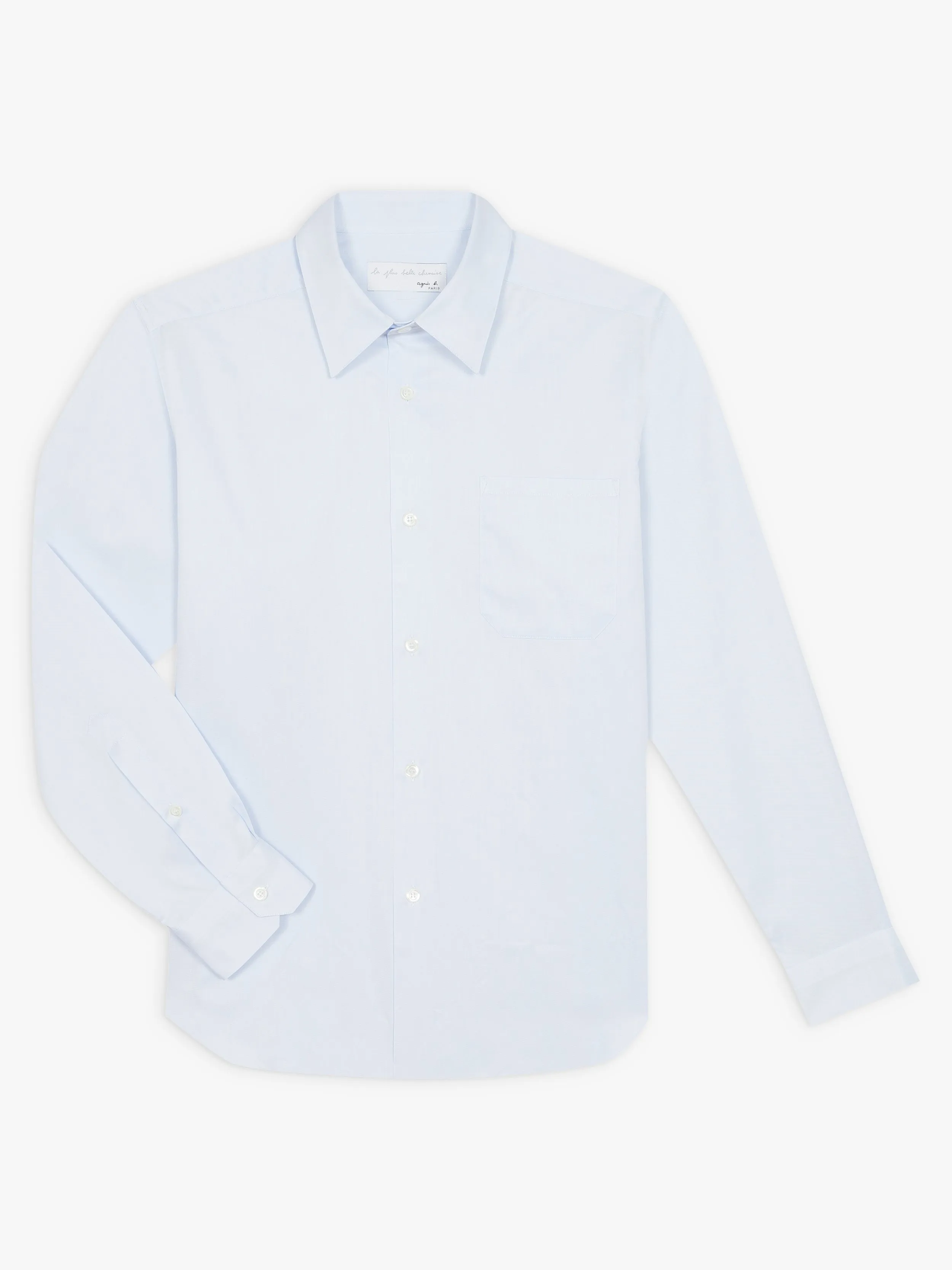 chemise Planète bleu ciel en sergé de coton