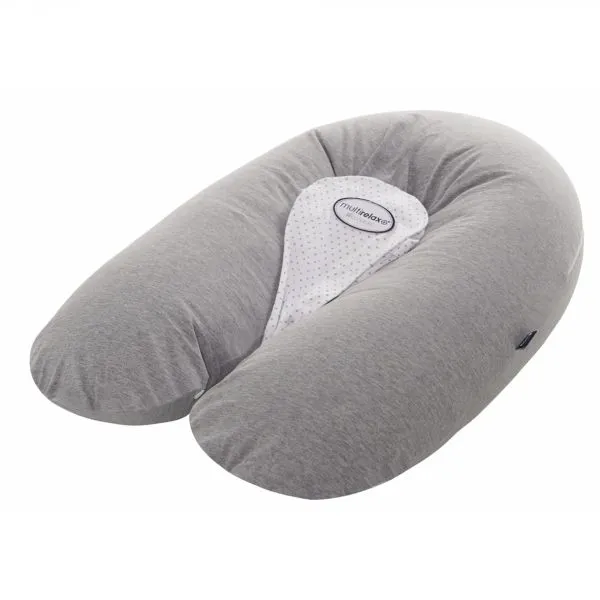 Coussin d'allaitement Multirelax+ jersey gris chiné / étoiles