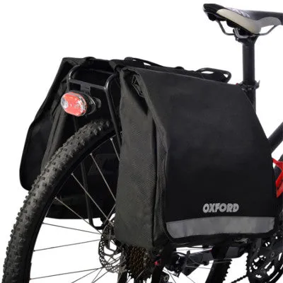 Double sacoche vélo sur porte-bagage arrière imperméable