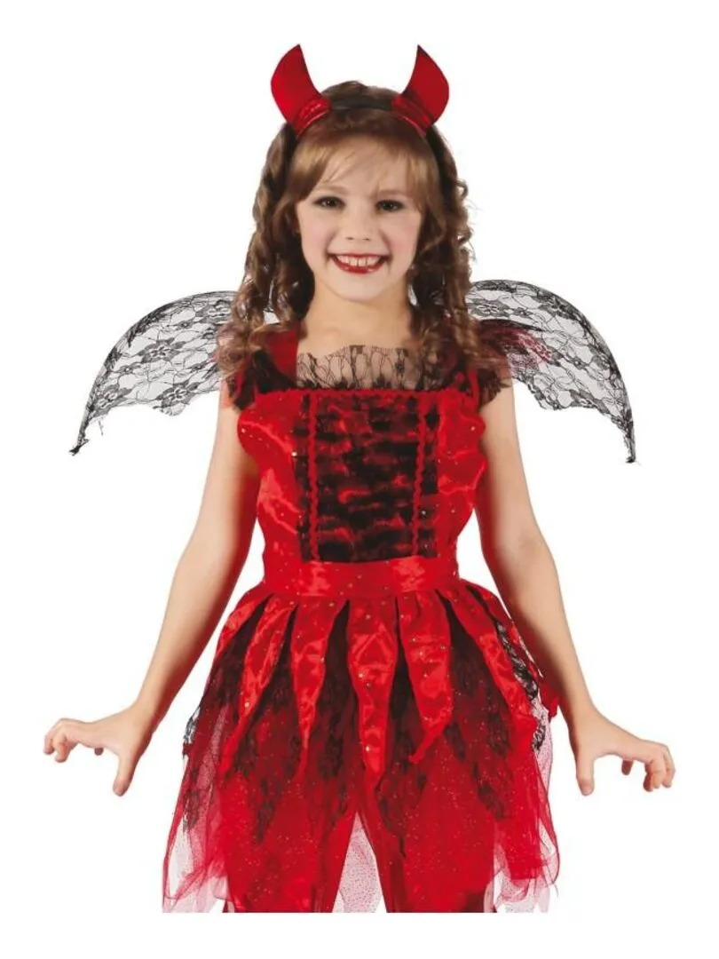 Déguisement Diablesse ailes Halloween enfant - Rouge