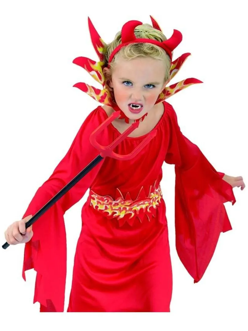 Déguisement Diablesse feu Halloween enfant - Rouge