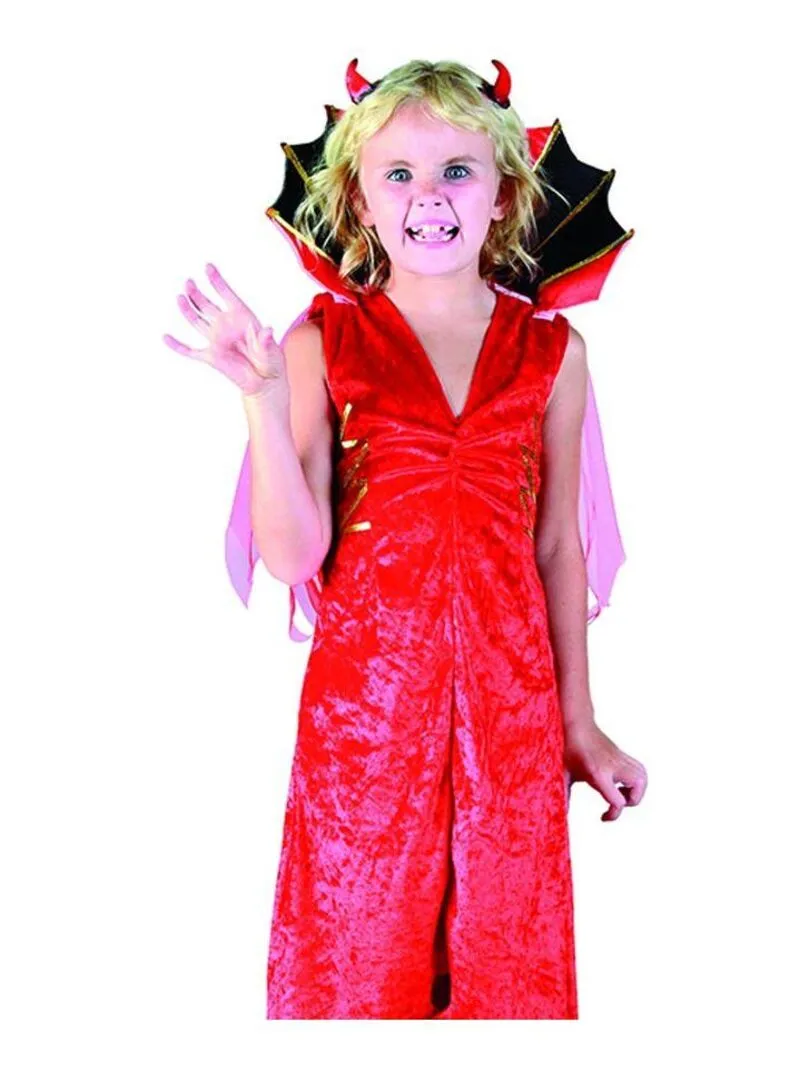 Déguisement Diablesse luxe Halloween enfant - Rouge