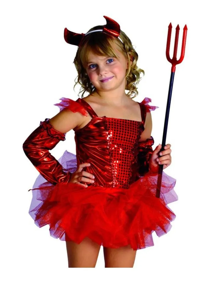 Déguisement Diablesse Tutu Halloween enfant - Rouge