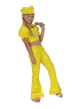 Déguisement Disco girl yellow enfant - Jaune