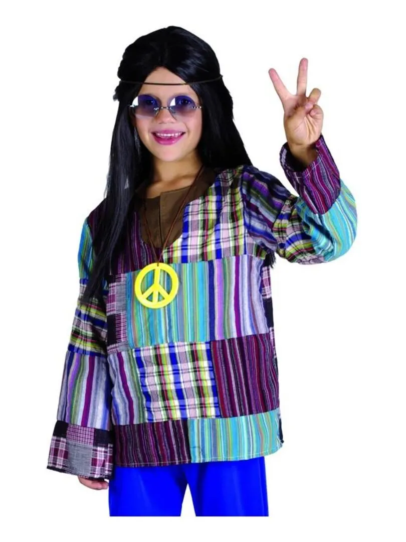 Déguisement Hippie Cool enfant - Bleu