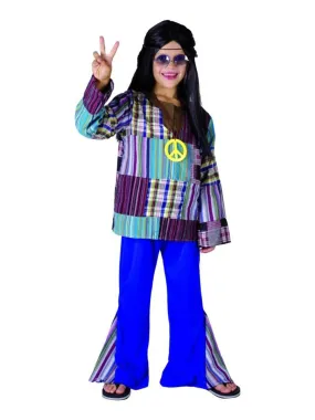 Déguisement Hippie Cool enfant - Bleu