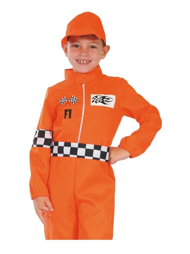 Déguisement Pilote de course enfant - Orange