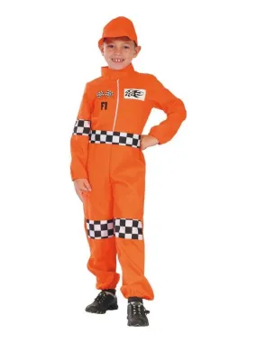 Déguisement Pilote de course enfant - Orange