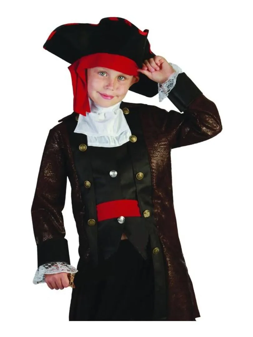 Déguisement Pirate Chef luxe enfant - Noir Noir