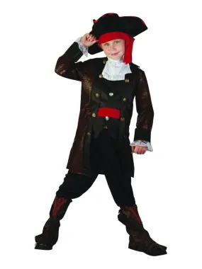 Déguisement Pirate Chef luxe enfant - Noir Noir