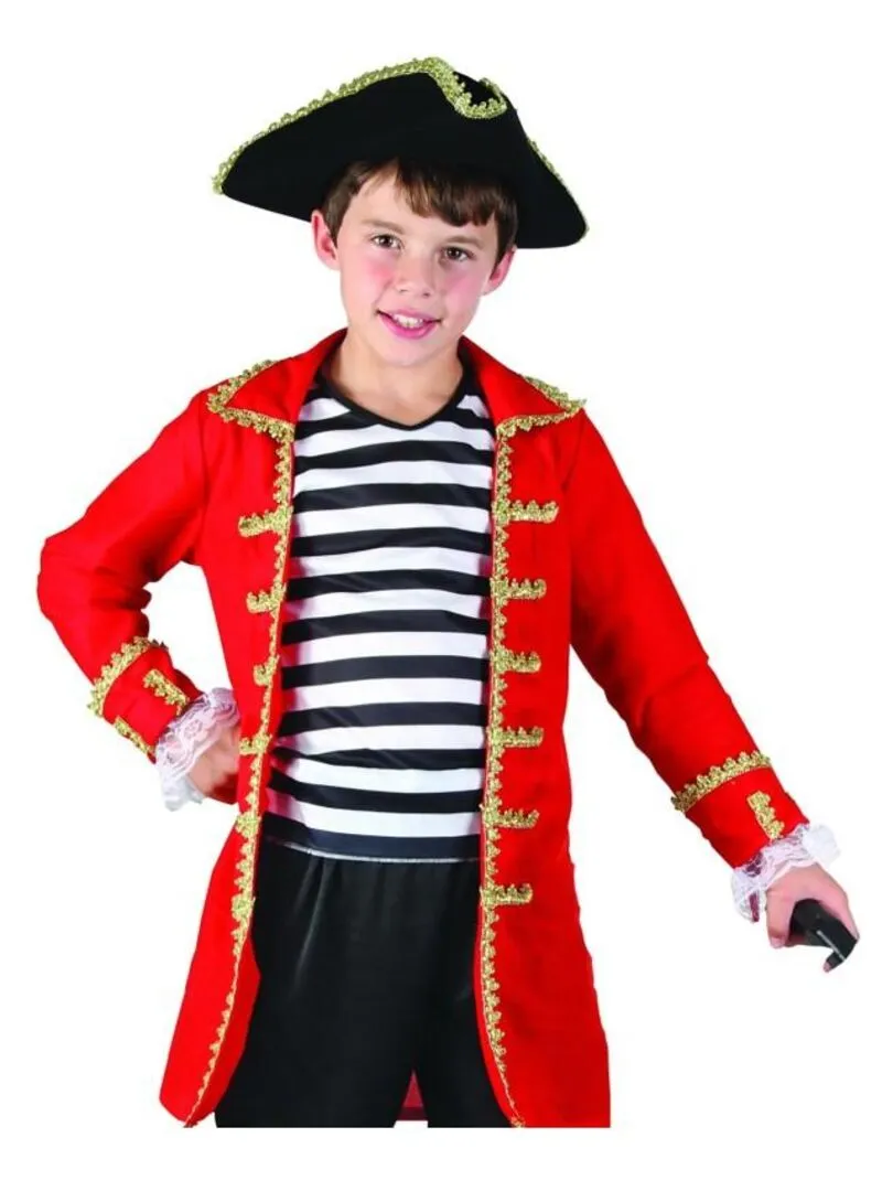 Déguisement Pirate corsaire luxe enfant - Rouge