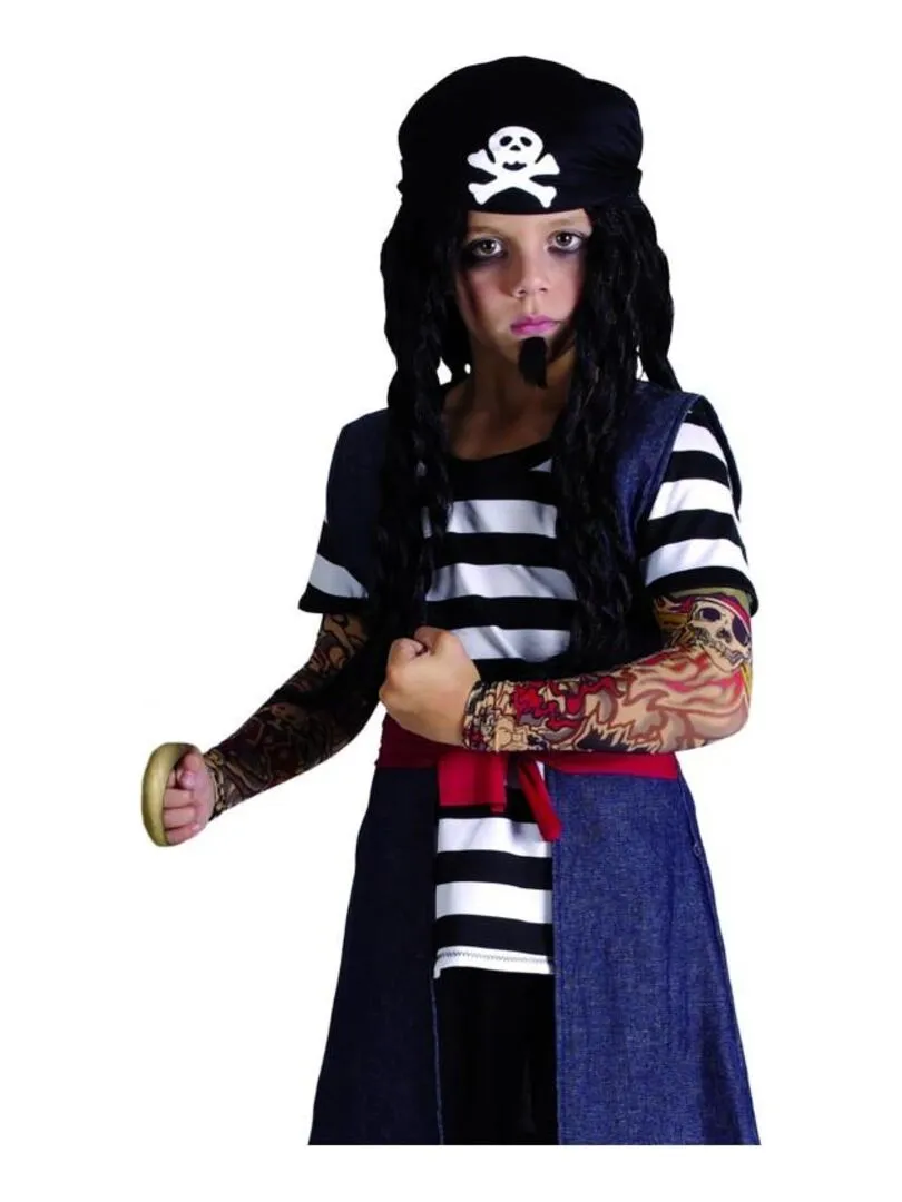 Déguisement Pirate tatoué luxe enfant - Bleu